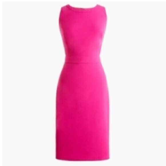NWT J. Crew Fuchsia Sleeveless Bodycon Sheath Office Dress - Picture 1 of 13